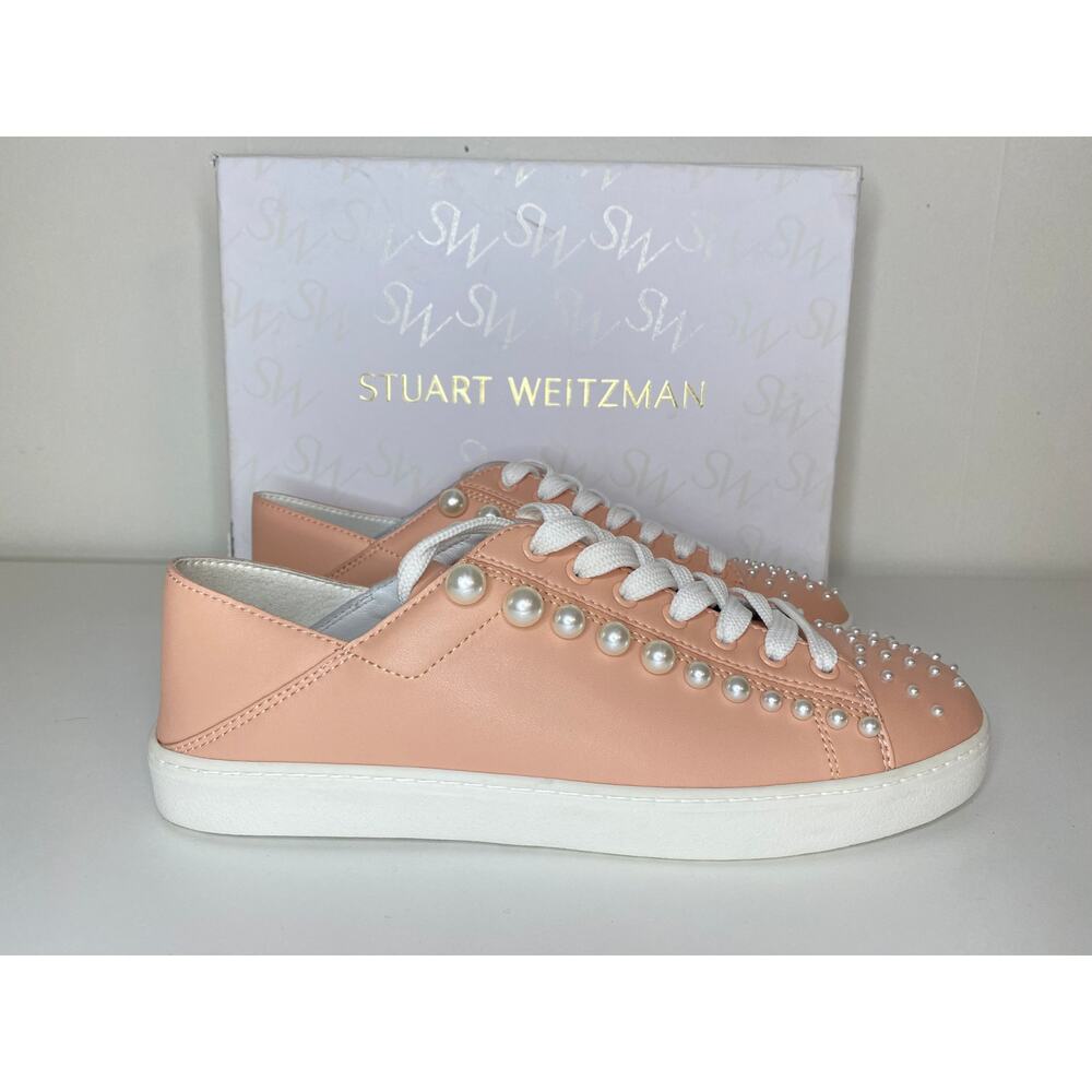Stuart Weitzman Pearl Convertible Sneakers Pink Balletcore Coquette - Picture 2 of 14